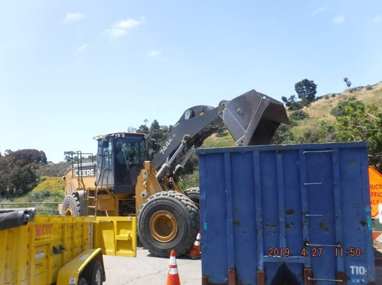 Photo of front loader at work
