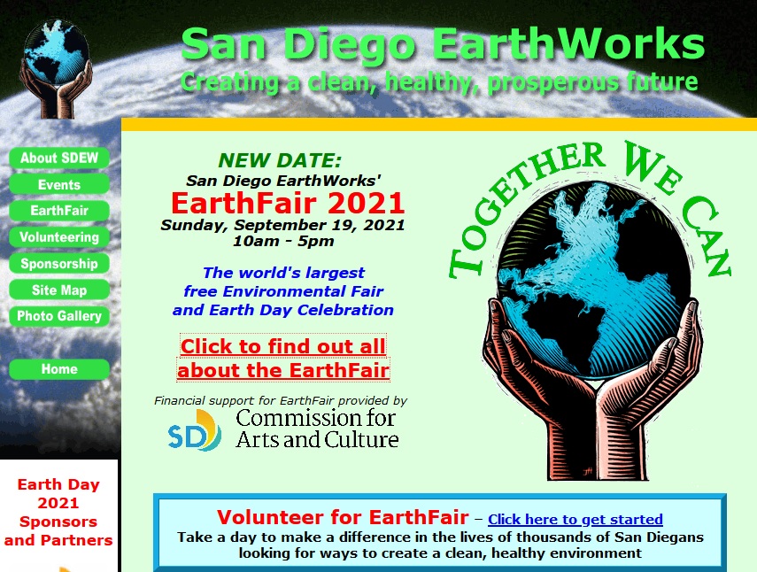 screen shot of EarthDayWeb.org