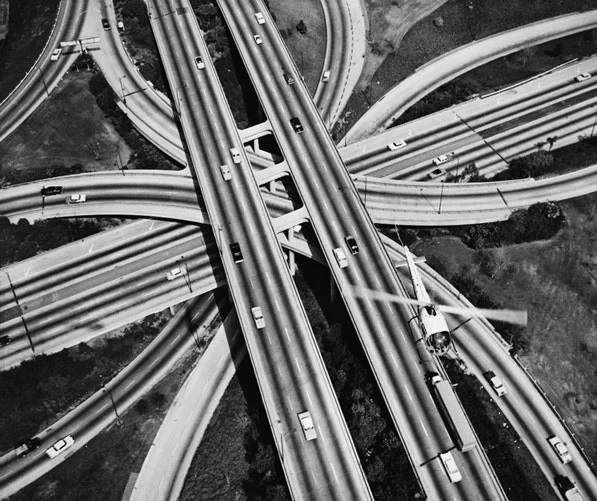 Photo of four-level freeway in Los Angeles