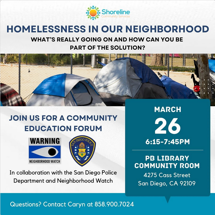 Flyer for community forum. Call 858-900-7024 for more info.