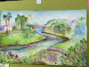 photo of watercolor painting made at Rose Creek