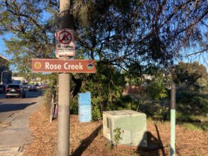 Sign on Garnet Avenue by Rose Creek Cottage