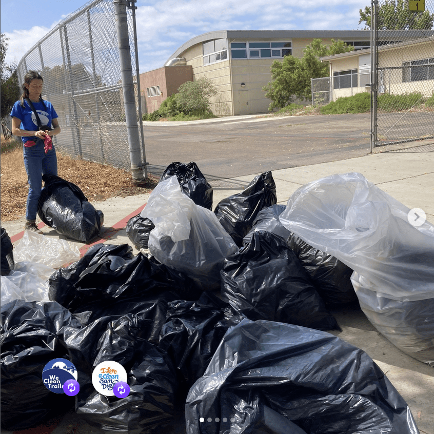 Weighing the trash