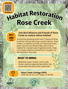 San Diego Bird Alliance event flyer. 
